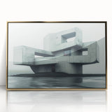 Minimalist Brutalist Wall Art | Geometric Concrete Architectural Design