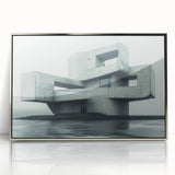 Minimalist Brutalist Wall Art | Geometric Concrete Architectural Design