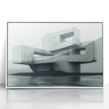 Minimalist Brutalist Wall Art | Geometric Concrete Architectural Design