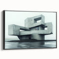 Minimalist Brutalist Wall Art | Geometric Concrete Architectural Design