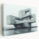 Minimalist Brutalist Wall Art | Geometric Concrete Architectural Design