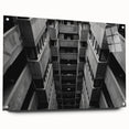 Black and White Brutalist Wall Art | Geometric Architectural Concrete Design