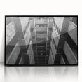 Black and White Brutalist Wall Art | Geometric Architectural Concrete Design