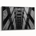 Black and White Brutalist Wall Art | Geometric Architectural Concrete Design