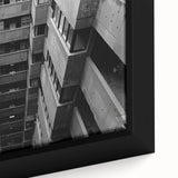 Black and White Brutalist Wall Art | Geometric Architectural Concrete Design