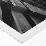 Black and White Brutalist Wall Art | Geometric Architectural Concrete Design