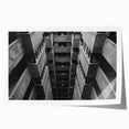 Black and White Brutalist Wall Art | Geometric Architectural Concrete Design