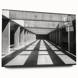 Minimalist Brutalist Wall Art | Geometric Concrete Architecture in Monochrome
