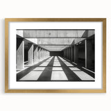 Minimalist Brutalist Wall Art | Geometric Concrete Architecture in Monochrome