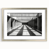 Minimalist Brutalist Wall Art | Geometric Concrete Architecture in Monochrome