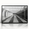 Minimalist Brutalist Wall Art | Geometric Concrete Architecture in Monochrome