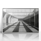 Minimalist Brutalist Wall Art | Geometric Concrete Architecture in Monochrome