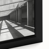 Minimalist Brutalist Wall Art | Geometric Concrete Architecture in Monochrome