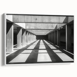 Minimalist Brutalist Wall Art | Geometric Concrete Architecture in Monochrome