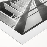 Minimalist Brutalist Wall Art | Geometric Concrete Architecture in Monochrome