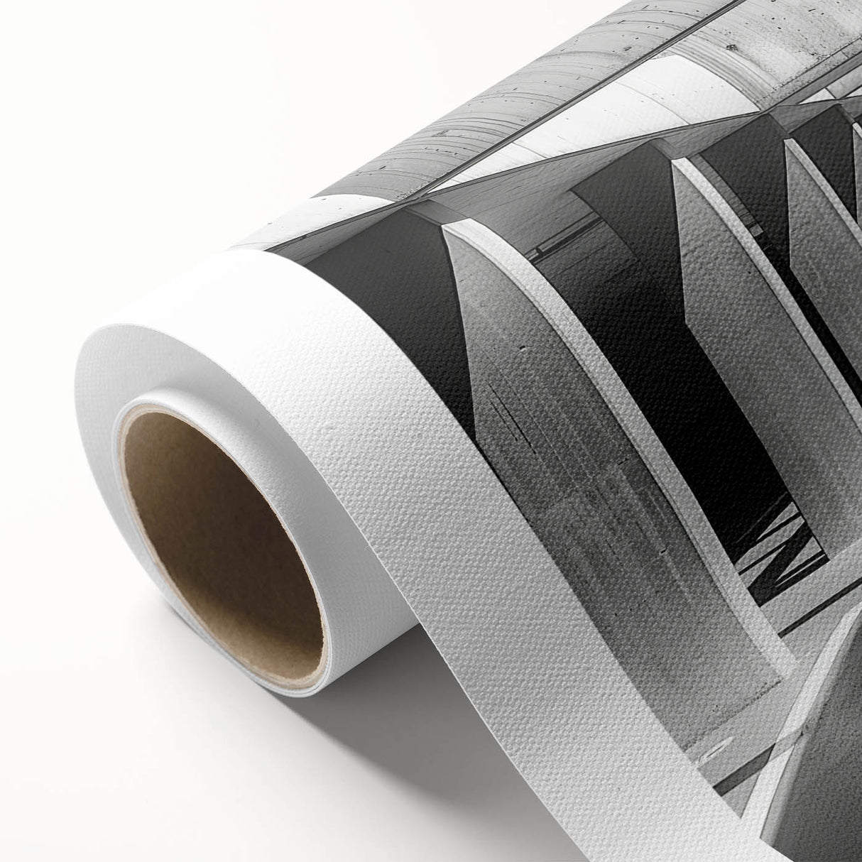Minimalist Brutalist Wall Art | Geometric Concrete Architecture in Monochrome