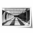 Minimalist Brutalist Wall Art | Geometric Concrete Architecture in Monochrome