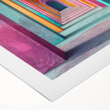 Vibrant Brutalist Wall Art | Colorful Geometric Arches in Concrete Design