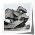 Brutalist Wall Art | Geometric Concrete Structure | Industrial Design Print