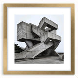 Brutalist Wall Art | Geometric Concrete Structure | Industrial Design Print