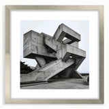 Brutalist Wall Art | Geometric Concrete Structure | Industrial Design Print