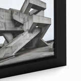 Brutalist Wall Art | Geometric Concrete Structure | Industrial Design Print