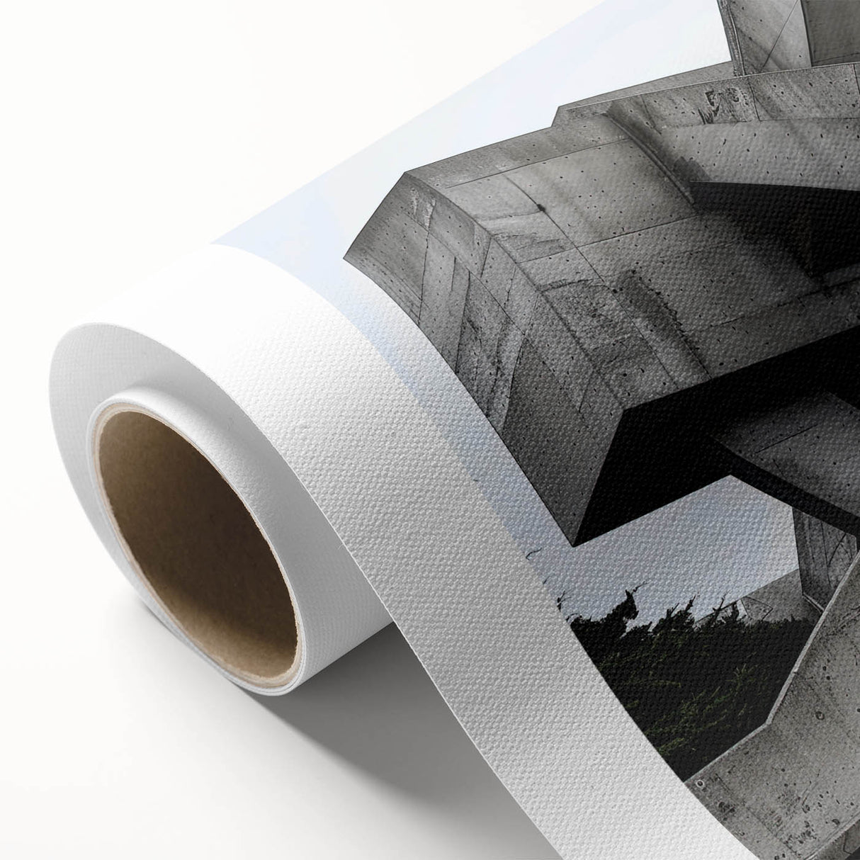 Brutalist Wall Art | Geometric Concrete Structure | Industrial Design Print