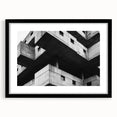 Geometric Brutalist Wall Art | Concrete Architecture in Monochrome
