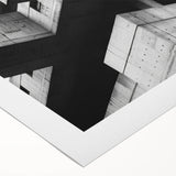 Geometric Brutalist Wall Art | Concrete Architecture in Monochrome