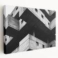 Geometric Brutalist Wall Art | Concrete Architecture in Monochrome