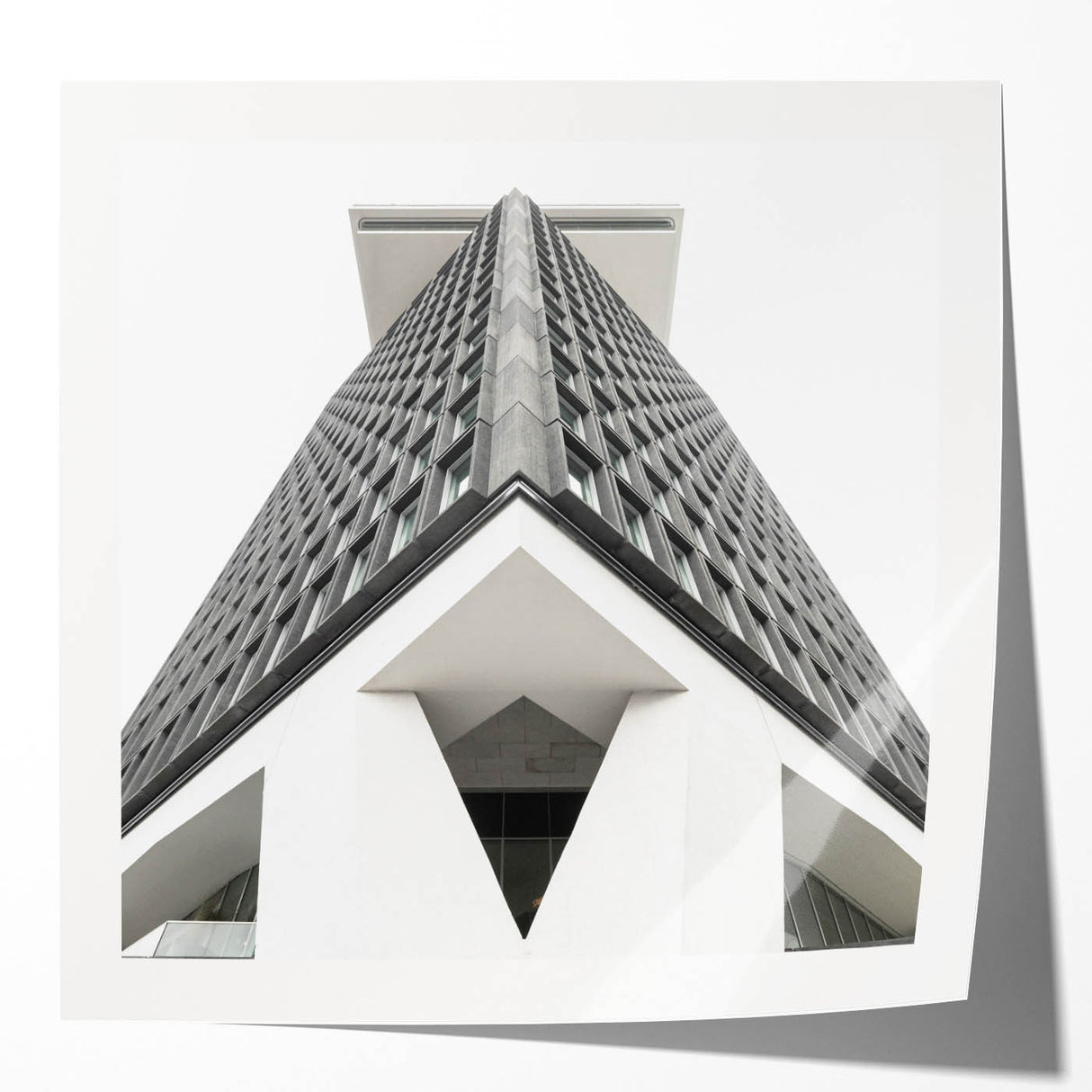 Brutalist Wall Art | Geometric Architectural Structure | Industrial Print