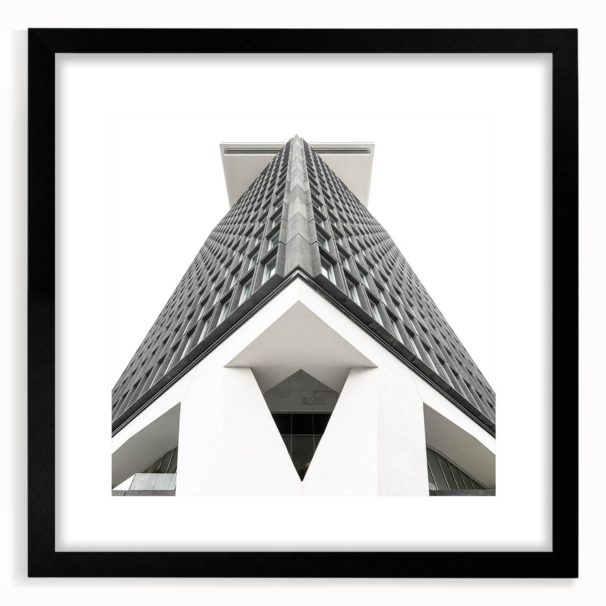 Brutalist Wall Art | Geometric Architectural Structure | Industrial Print