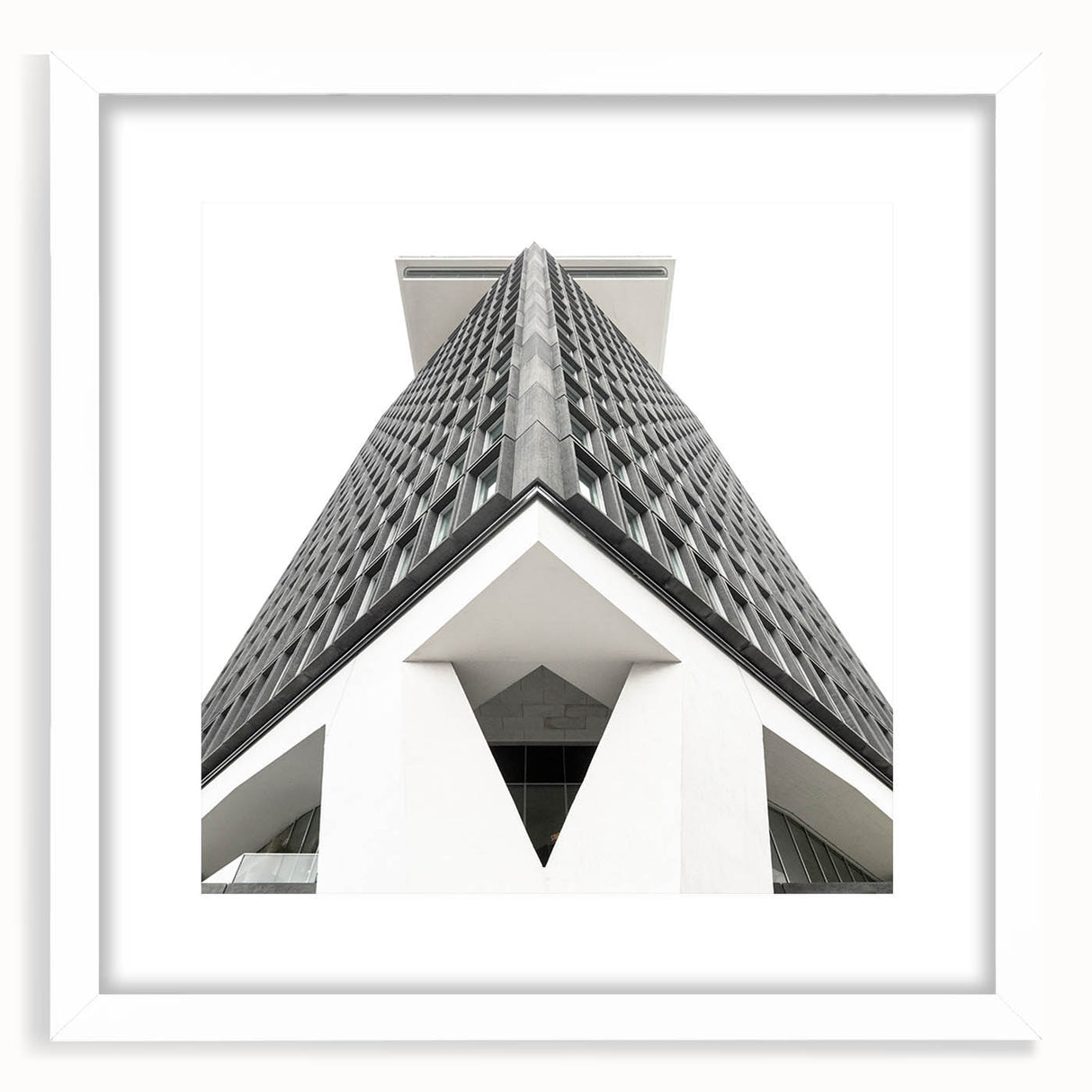 Brutalist Wall Art | Geometric Architectural Structure | Industrial Print