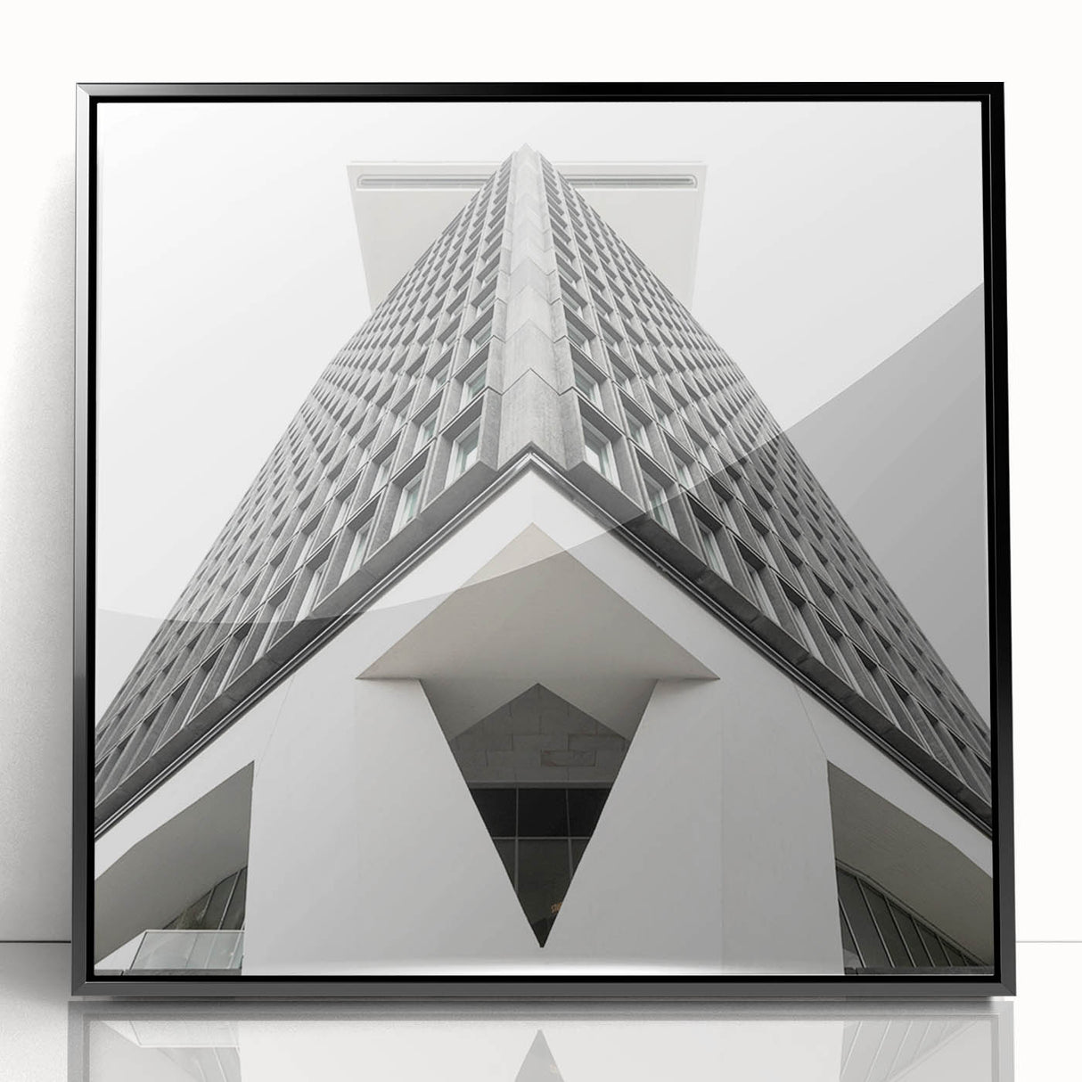 Brutalist Wall Art | Geometric Architectural Structure | Industrial Print