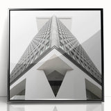 Brutalist Wall Art | Geometric Architectural Structure | Industrial Print
