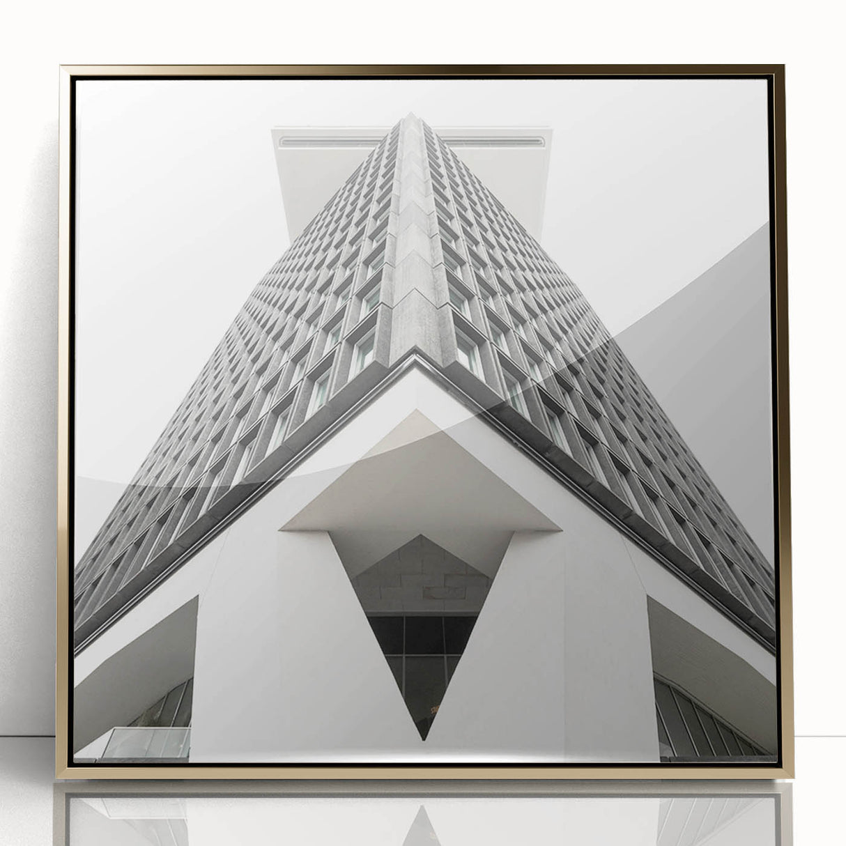 Brutalist Wall Art | Geometric Architectural Structure | Industrial Print