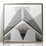 Brutalist Wall Art | Geometric Architectural Structure | Industrial Print