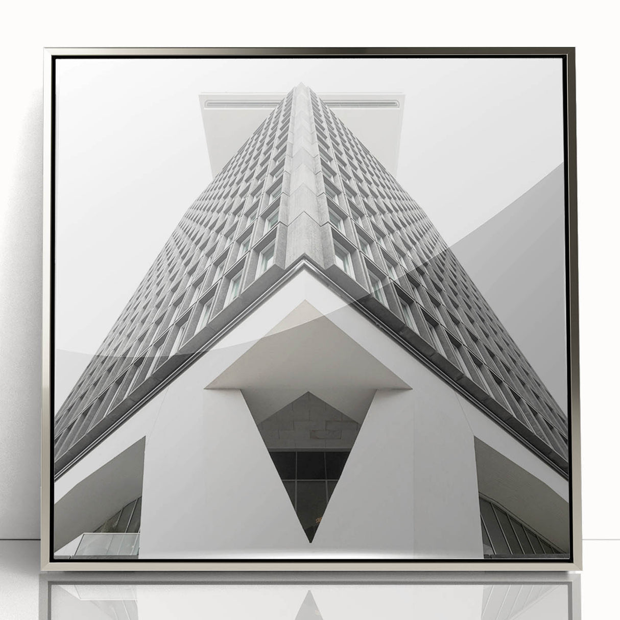 Brutalist Wall Art | Geometric Architectural Structure | Industrial Print