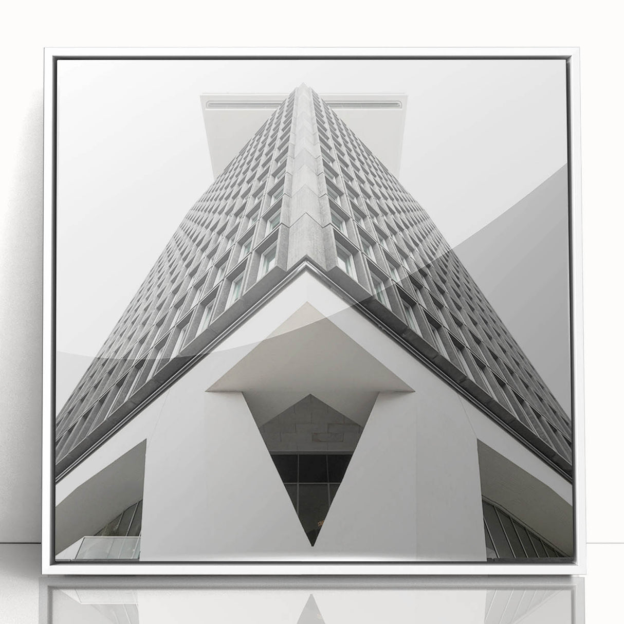 Brutalist Wall Art | Geometric Architectural Structure | Industrial Print
