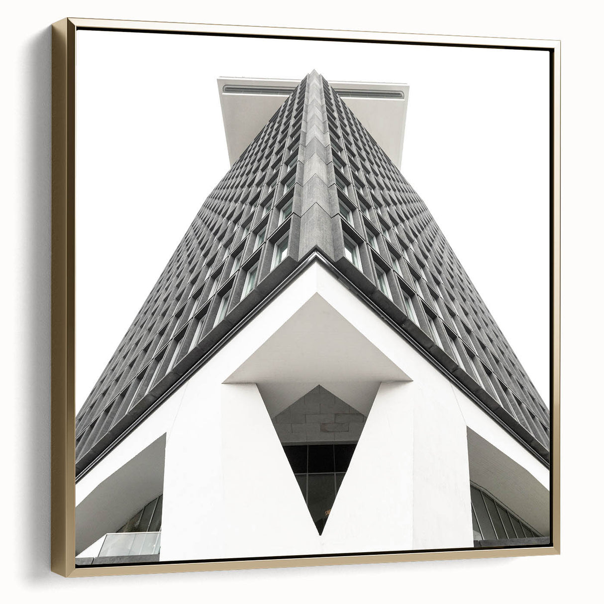 Brutalist Wall Art | Geometric Architectural Structure | Industrial Print