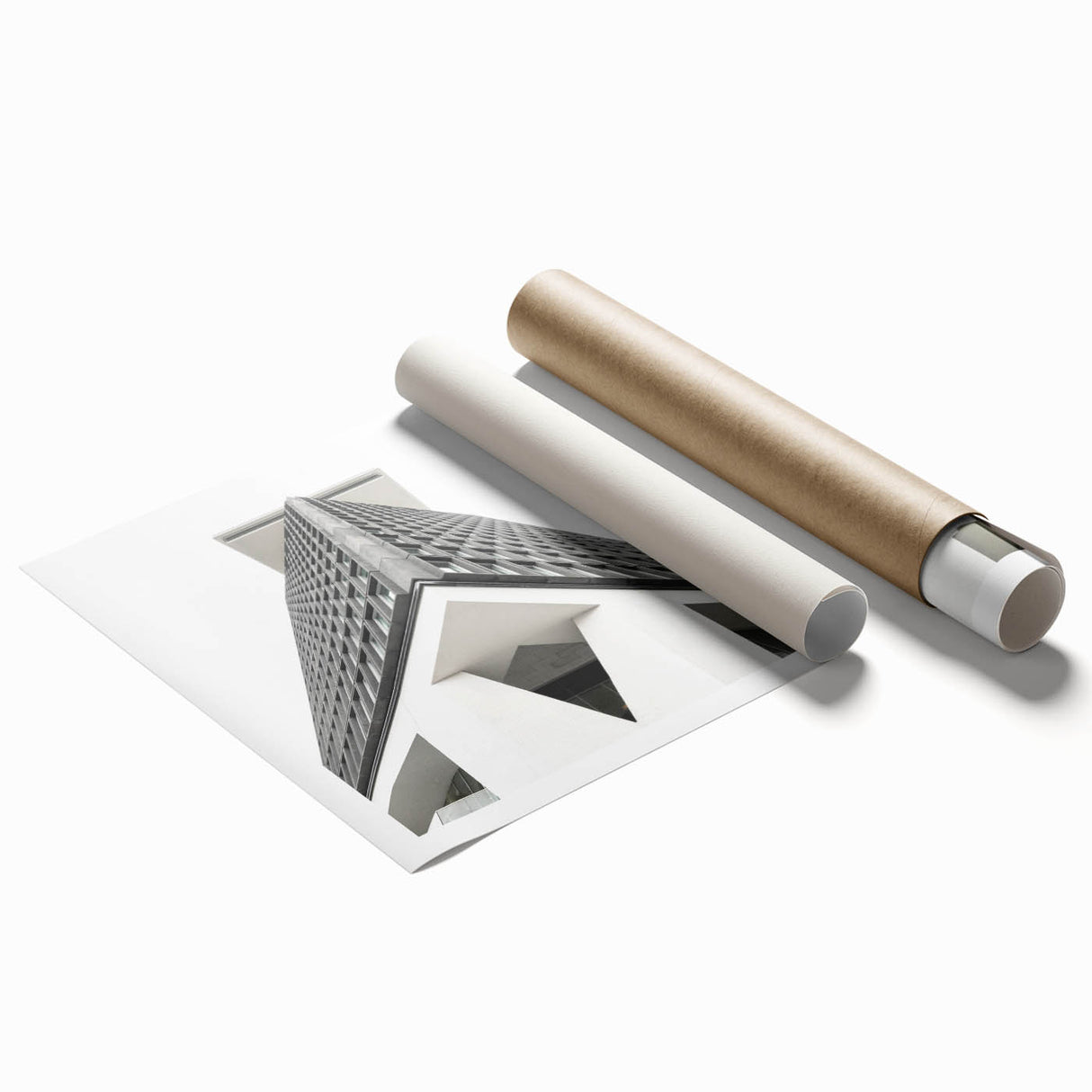 Brutalist Wall Art | Geometric Architectural Structure | Industrial Print