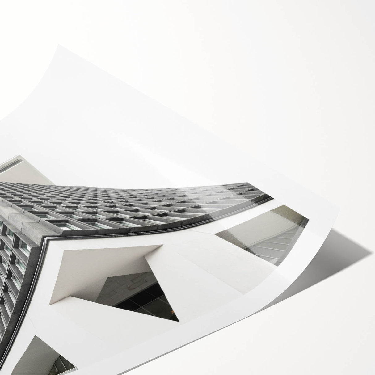 Brutalist Wall Art | Geometric Architectural Structure | Industrial Print