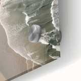 Serene Coastal Wall Art - Aerial Beach-Themed Ocean Print for Nautical Decor