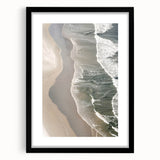 Serene Coastal Wall Art - Aerial Beach-Themed Ocean Print for Nautical Decor