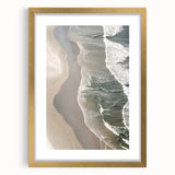 Serene Coastal Wall Art - Aerial Beach-Themed Ocean Print for Nautical Decor