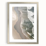 Serene Coastal Wall Art - Aerial Beach-Themed Ocean Print for Nautical Decor
