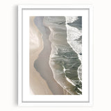Serene Coastal Wall Art - Aerial Beach-Themed Ocean Print for Nautical Decor