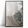 Serene Coastal Wall Art - Aerial Beach-Themed Ocean Print for Nautical Decor