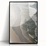 Serene Coastal Wall Art - Aerial Beach-Themed Ocean Print for Nautical Decor