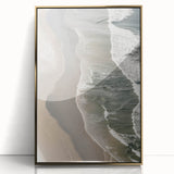 Serene Coastal Wall Art - Aerial Beach-Themed Ocean Print for Nautical Decor